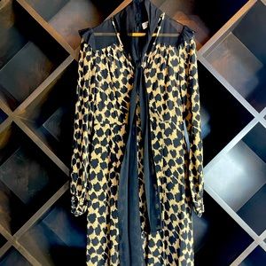 Beautifully crafted silk long flowing wide legged pant jumper